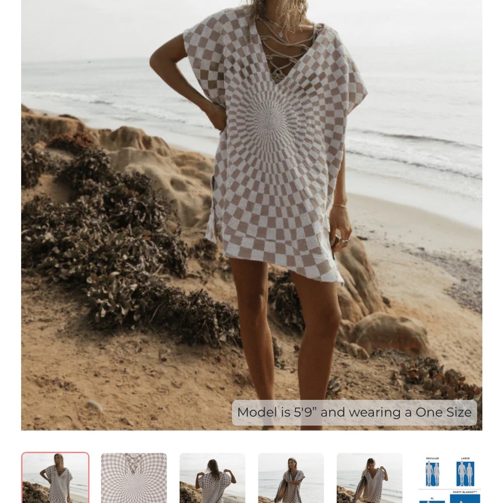 Sandcloud Checkster Beach Cover-Up Dress